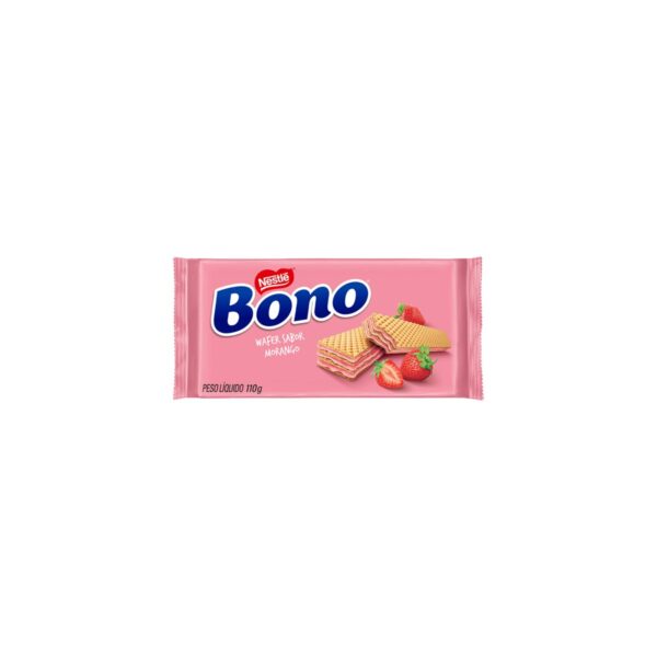 BISCOITO WAFER BONO 110G MORANGO