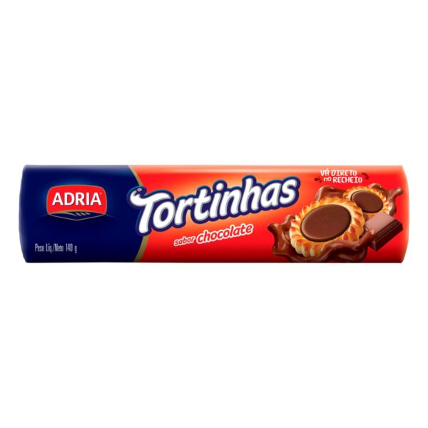 BISC RECH TORTINHAS PCT 140G CHOCOLATE