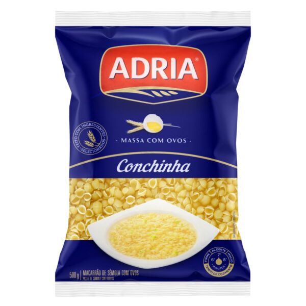 MACARRÃO COM OVOS ADRIA CONCHINHA 500G