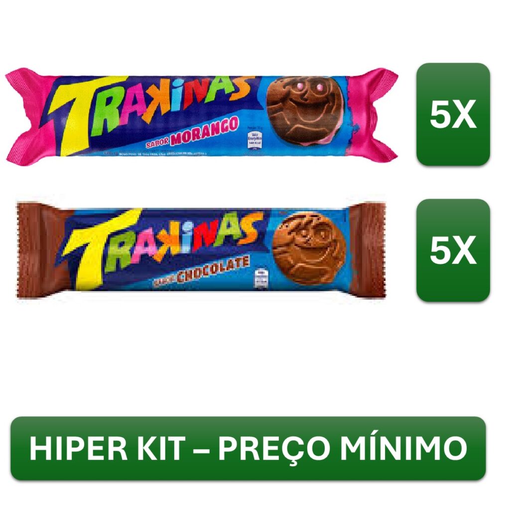 KIT ESPECIAL BISCOITO TRAKINAS COM 10 UNDS