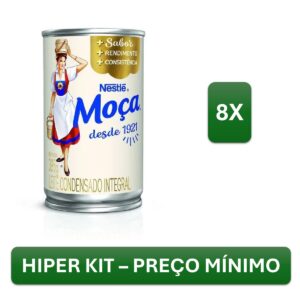KIT LEITE CONDENSADO MOÇA LATA 395G - 8 UNIDADES