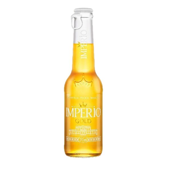 CERVEJA IMPERIO PURO MALTE GOLD LONG NECK 210ML