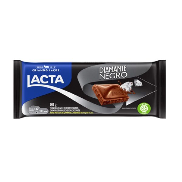 CHOCOLATE LACTA DIAMANTE NEGRO 80G