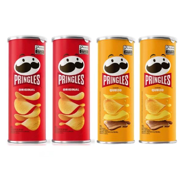 COMBO PRINGLES 4 UNIDADES - ORIGINAL E QUEIJO