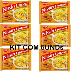 KIT COM 6 UNIDADES NISSIN MIOJO LAMEN GALINHA CAIPIRA 85G