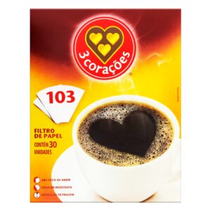 FILTRO DE PAPEL 3 CORACOES 103 C/30